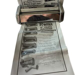 Roma Weston 6 inch Pasta Machine Round Angel Hair Attachment  Model 01-0202